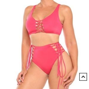 Samowa high waist 2 piece bathing suit